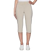 Ruby Rd. Womens Ruby Rd. Womens Mid-Rise Pull-on Straight Solar Millennium Tech Clamdigger with Side Splits