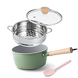 ROCKURWOK Ceramic Nonstick Sauce Pan with Lid, 2