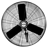 Air King 9024 24-Inch Industrial Grade Wall Mount Fan, 1/4-Horsepower, Black Finish