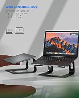 Nulaxy Laptop Stand Aluminum Riser 10-16 Inch Ventilated Black view 4
