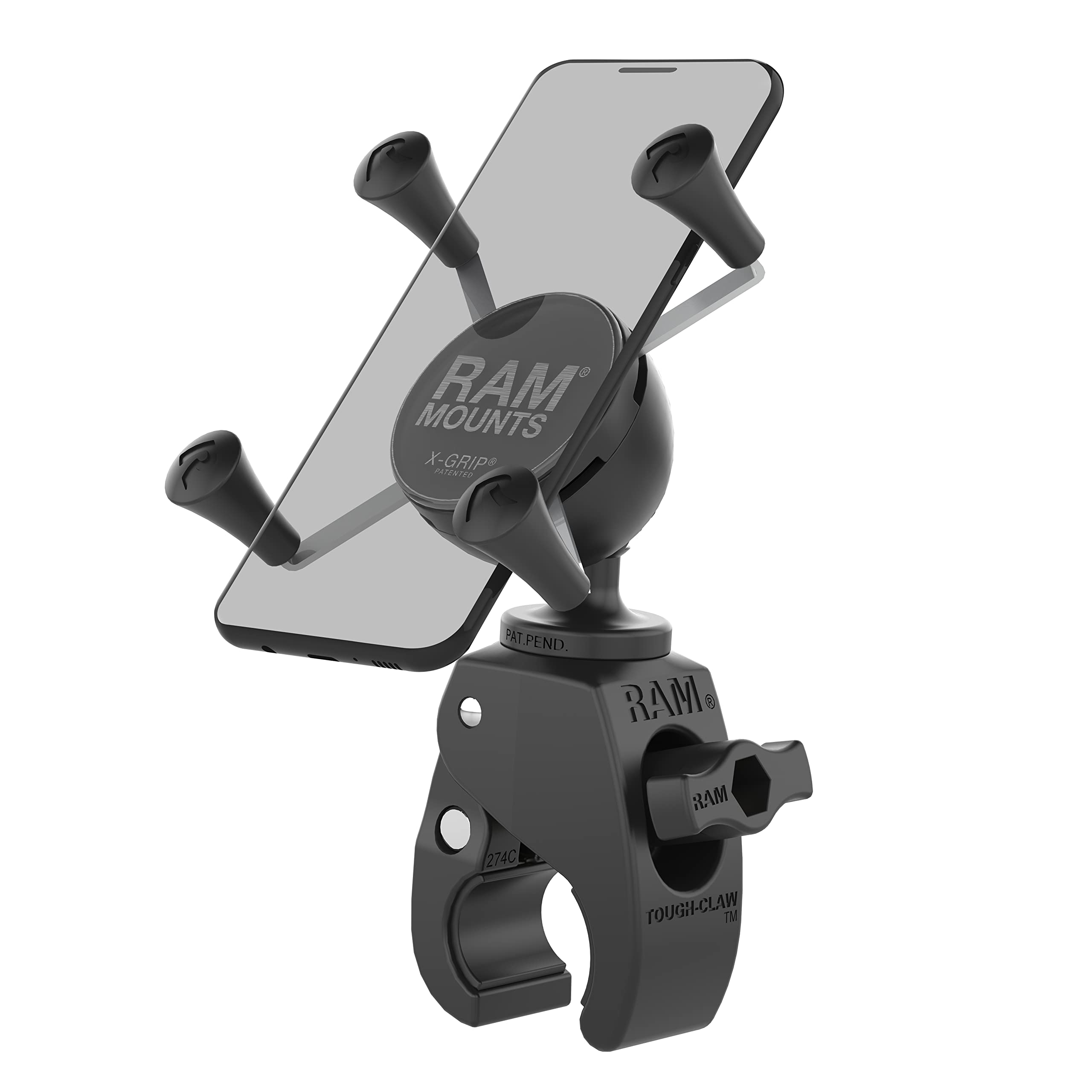 RAM-MOUNT RAM-HOL-UN7-400U Motorcycle Passive holder for communication, Black