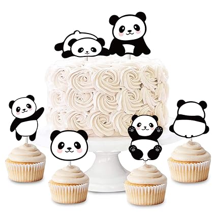 Amazon Com Panda Cupcake Toppers Picks 24pcs Panda Party Supplies Amazon Com Panda Cupcake Toppers Picks 24pcs Panda Party Supplies