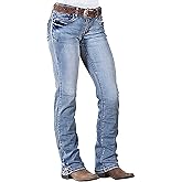 Flamingals Boot Cut Jeans for Women Mid Waist Straight Leg Jeans Trendy Jeans Denim Pants