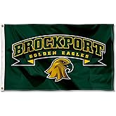 College Flags & Banners Co. SUNY Brockport Golden Eagles Wordmark Large Grommet Banner Flag