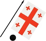 AZ FLAG Georgia Table Flag 5x8in 21x14 cm with Pole and Black Base view 3