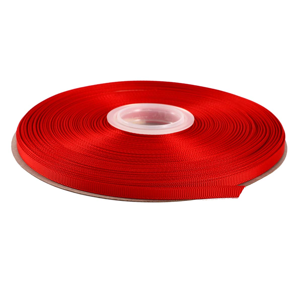 ITIsparkle 6mm Grosgrain Ribbon 45 Meters-Roll Set for Gift Wrapping Scrap Books Party Favor Hair Braids Baby Shower Decoration Cake Decoration Floral Arrangement Craft Supplies, Red Ribbon