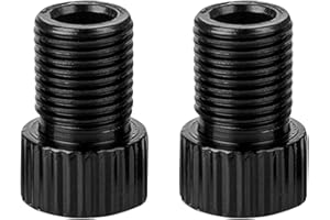 HZJD Presta Valve Adapter, Black, Convert Presta to Schrader Adaptor for Bike, Inflate Tire Using Standard Pump or Air Compressor(2PCS)