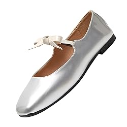 Hee grand Bowknot Mary Jane Flats for Women Shiny