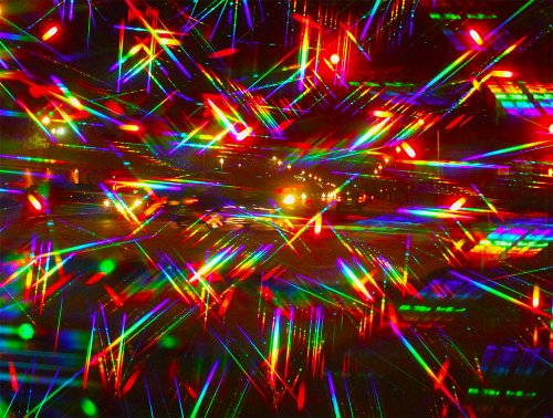 Rainbow Symphony Diffraction Fireworks Glasses - Neon Stars, Package of 25