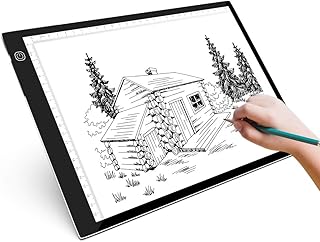 SAMTIAN LED Leuchttisch A4 Licht Pad ultradünne Leuchtplatte Tragbare Led Light Pad Zeichenbrett mit einstellbarer Helligkeit für Künstler Malen Animation Skizzieren Entwerfen