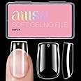 AILLSA Short Square Nails Clear Gel Nail Tips False Full Cover Soft Nails Tips for DIY Home Salon Gift, Preshaped Gelly Press on Fake Nail Tip for Nail Extension 216PCS 12 Sizes