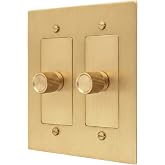Residence Supply Handcrafted Solid Brass Dimmer Light Switch - UL Listed