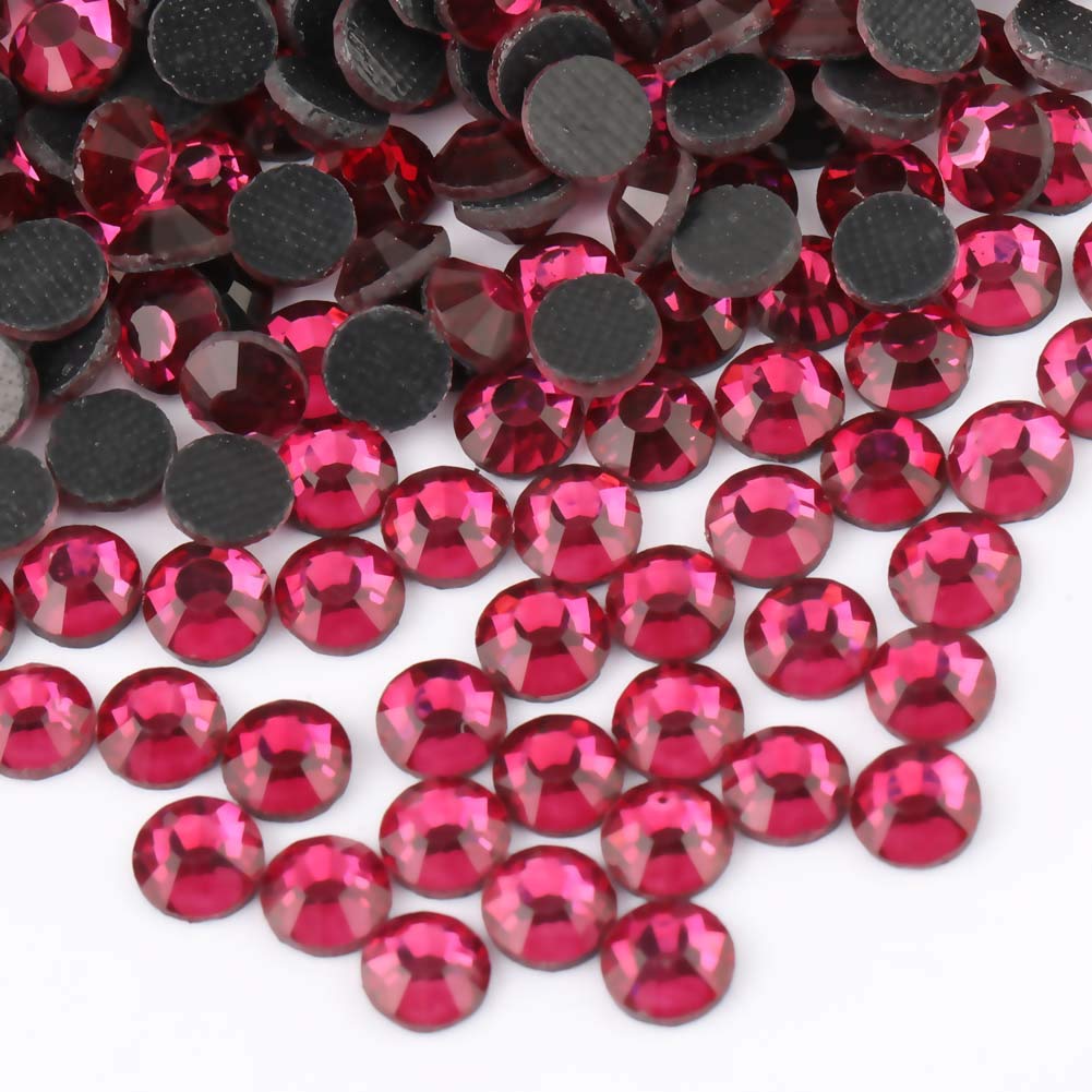 Crystal Hotfix Rhinestone,Machine Cut Stone 1440pcs/pkg (Fuchsia,SS20/5mm)