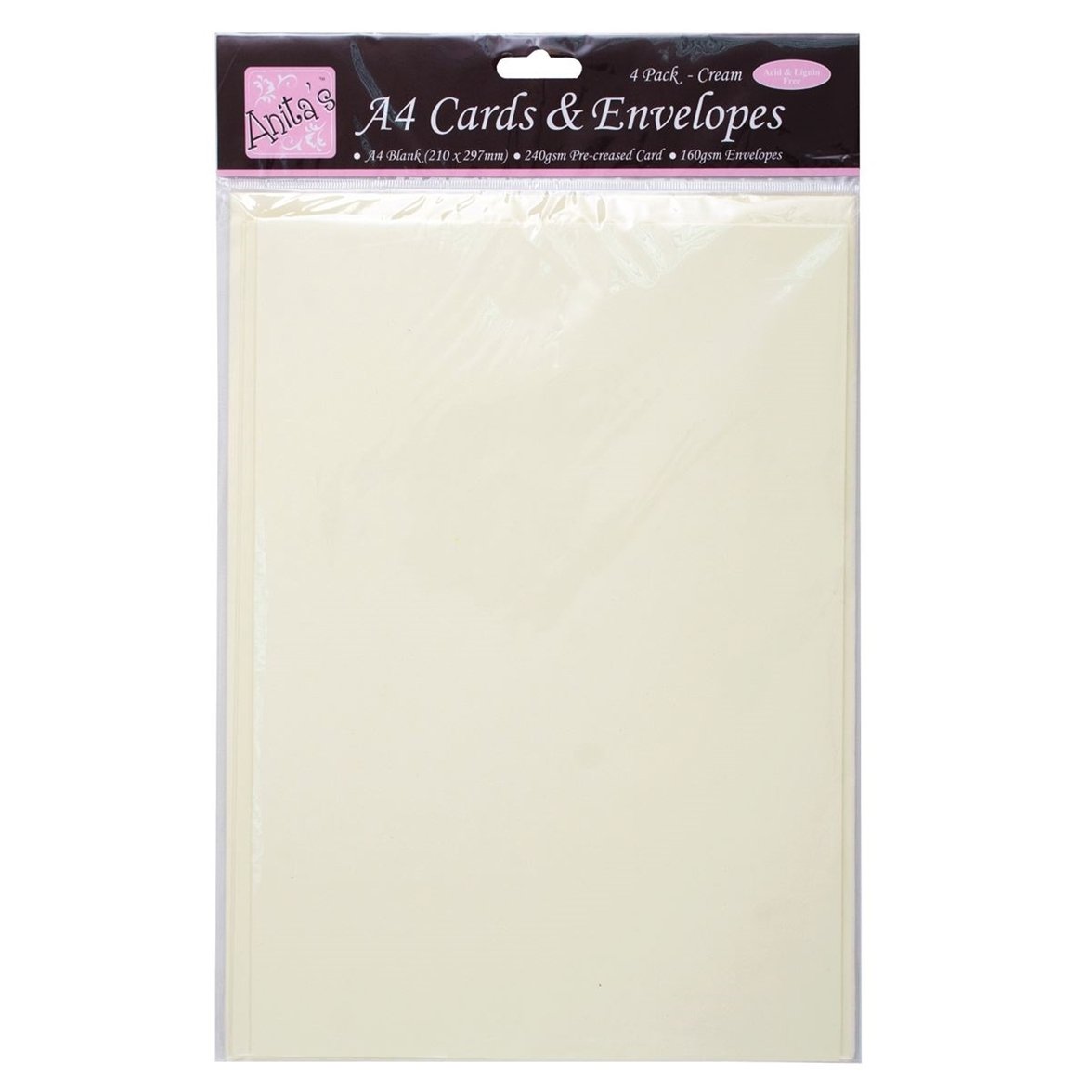 Docrafts A4 Cards/Envelopes, Cream (Pack of 4) Amazon.co.uk Office