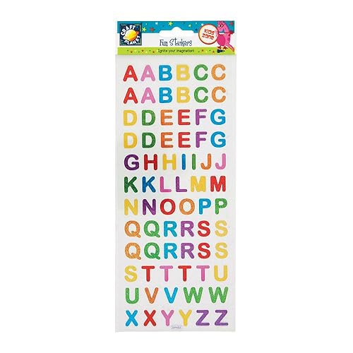 580 Stickers Capital Letters Alphabet School Reward Scrapbook 10 Sheets