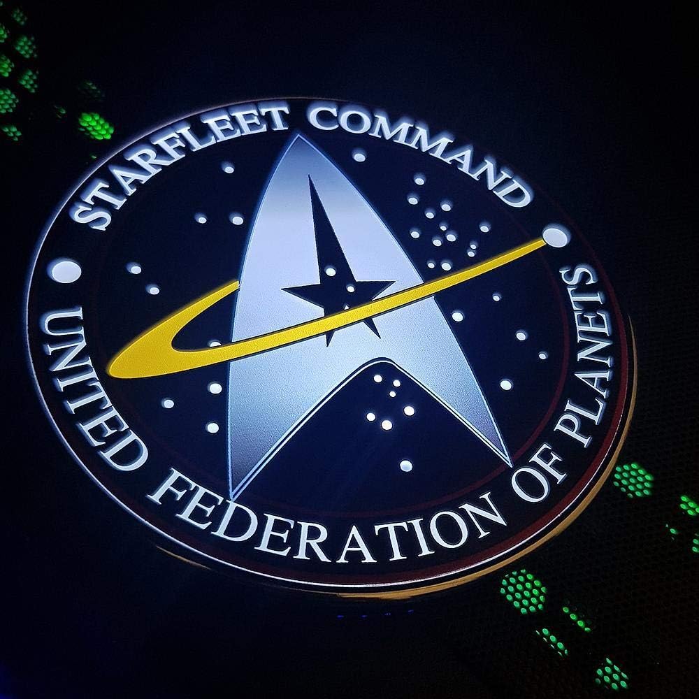 FAMETEK Star Trek Qi Wireless Charger with 8000 mAh Backup Battery Pack for Wired and Wireless Charging. Portable Wireless Phone Charger with Starfleet Illuminated Logo - Image 3