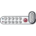CODELOCKS KL1006KIT-SG LH Silver Grey Finish Zinc Alloy KitLock Electronic Cabinet Lock, Upgraded Batteries, Horizontal Left Hand, 3/8"-1 1/8" Spindle Length