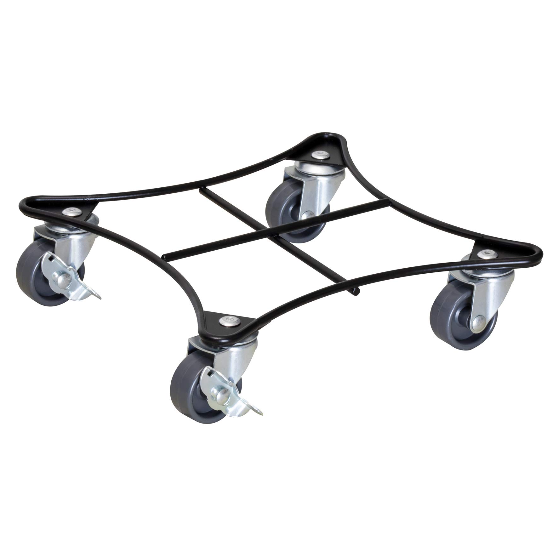 WAGNER Plant trolley RETRO STYLE 22 x 22 x 5,5 cm I For indoor + outdoor I Flower trolley made of steel, black coatingI Container trolley with limitation I 2 breaks I Load capacity 60 kg - 20094001