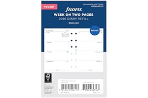Filofax Pocket Week on two pages English 2026 diary 26-68221