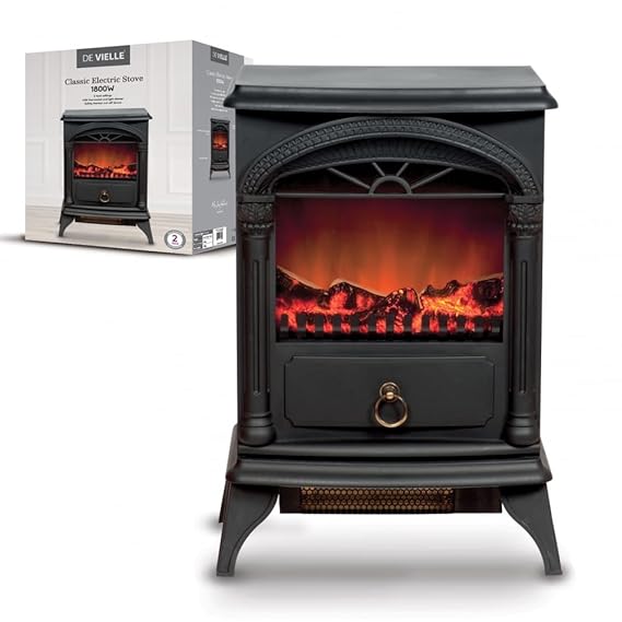 De Vielle Cast Iron Electric stove 1800W Small Amazon.co.uk Kitchen
