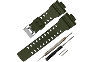 RIHAHISY 16mm G-Shock replacement watch bands for Casio G-Shock GLS-8900/GW-8900/GA-110/GA-100C/GA-120/GD-110/GLS-100