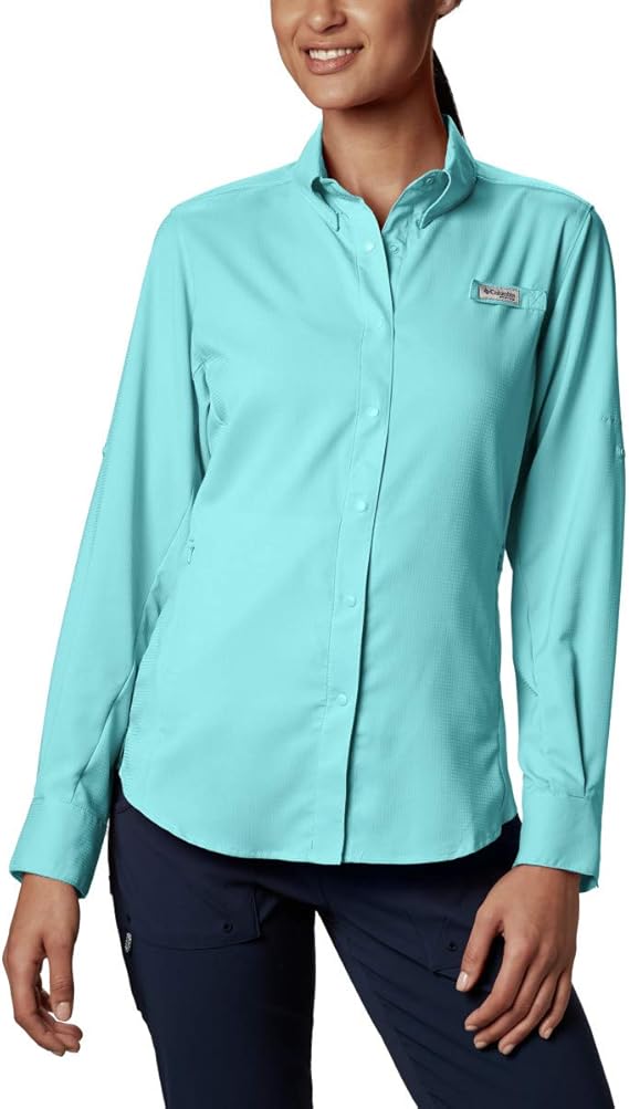 Amazon.com : Columbia Womenâs PFG Tamiami II Long Sleeve Shirt, Clear Blue, X-Small : Hiking 