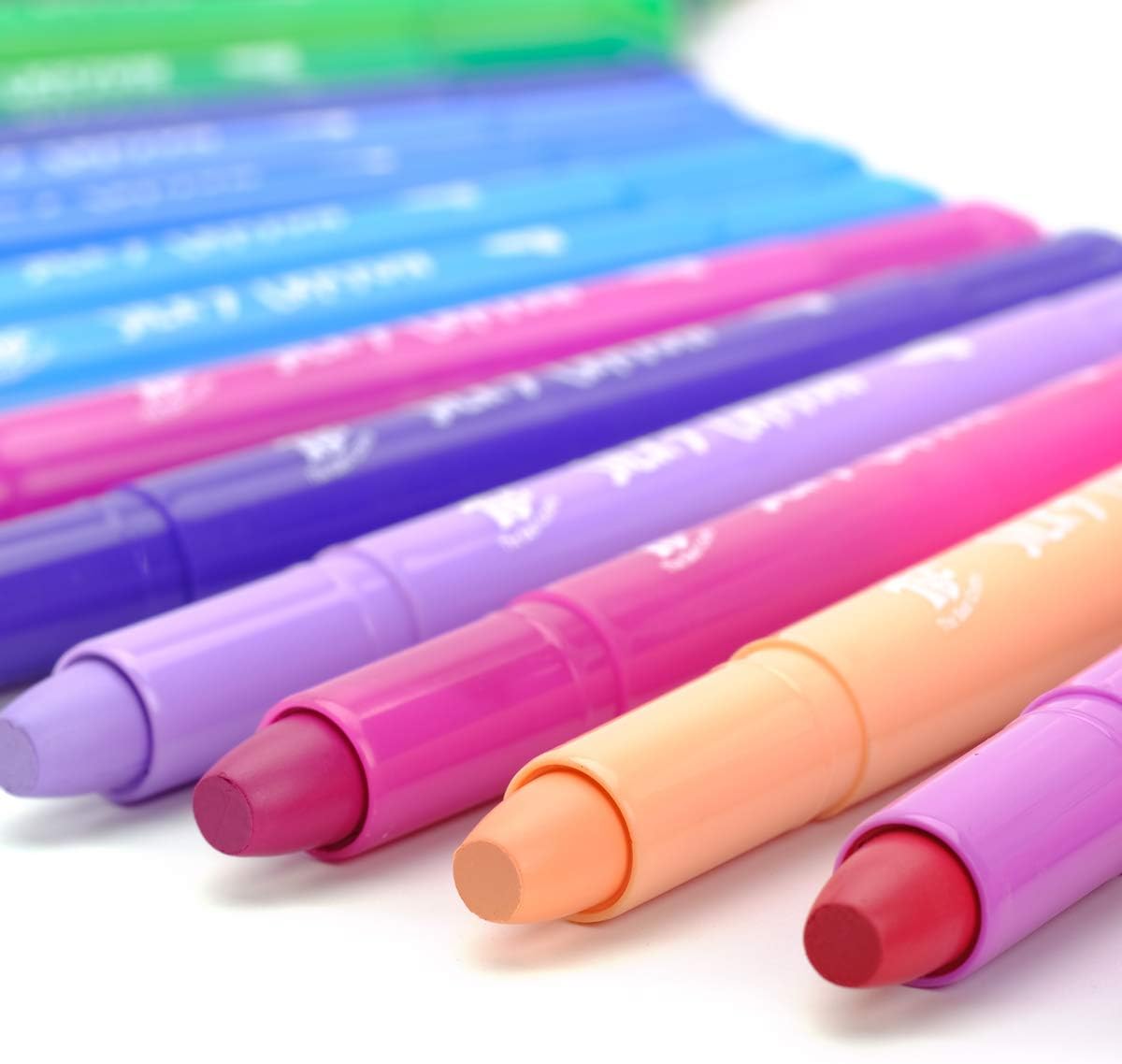 TBC The Best Crafts 36 Colors Silky Gel Crayons Set, Washable 3-in-1 Smooth Bolder Crayons, Pastel and Watercolor Effects, Perfect Painting Supplies for Kids, Students, School: Office Products