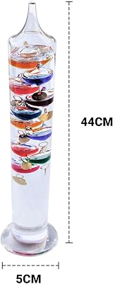 Thorness 44cm Tall Galileo Thermometer with Ten Floating Globes view 4