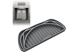 LYFORX Refrigerator Drip Catcher for Water Tray, Cuttable Non-Slip Silicone Water Dispenser Pan, Large Capacity, Easy to Clean, Fits Most Fridge Brands