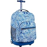 J World New York Sunrise Rolling Backpack, Wave, 18