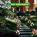 CCJK Solar Flower Lights, Solar Garden 8 Lily Flowers Stake Lights Outdoor,Solar ornaments, Mother's Day Gifts,Multi-Color Changing LED Solar Lights Decorative For Patio,Backyard(2 Pack, Purple & Red)