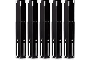 ADVIACE Universal Adjustable Grill Heat Plates/Heat Tents/Burner Covers/Heat Deflectors/BBQ Grill Heat Shields/Grill Cover Plates/Grill Diffuser for Gas Grill, Porcelain Steel Grill Replacement Parts (5-Pack)