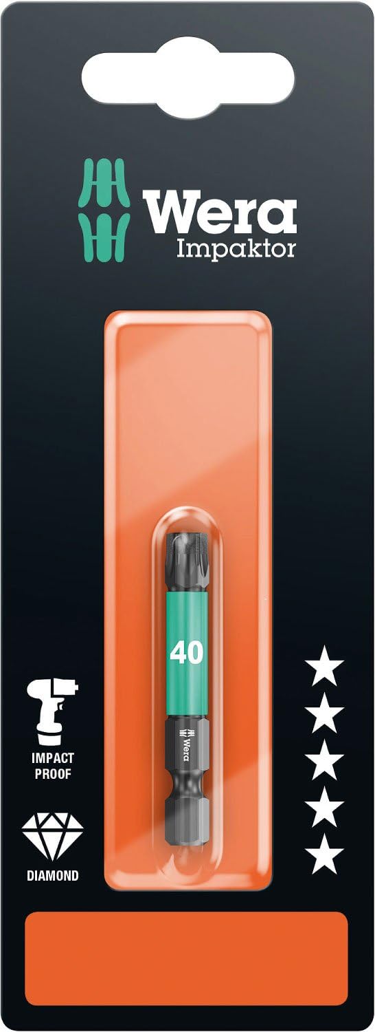 Wera - 867/4 IMP DC SB Impaktor bits, TX 40 x 50 mm, Multi-colour, TX40 - Image 3