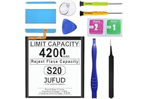 4200mAh Replacement Battery for Galaxy S20 - High-Capacity 0 Cycle,Compatible Galaxy S20 SM-G980 SM-G980F Includes Repair Kit