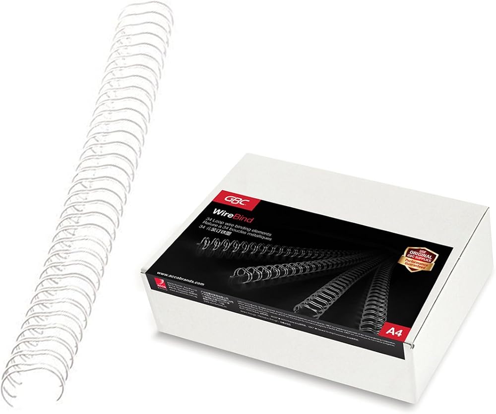 GBC WireBind Binding Wires 14 mm 125 Sheet A4 Silver Pack of 100 RG810997