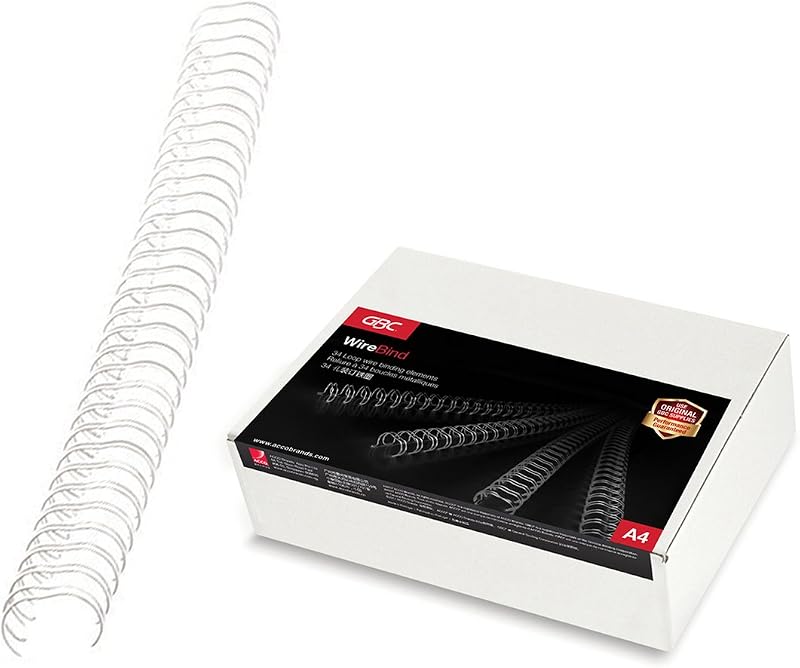 GBC WireBind Binding Wires 14 mm 125 Sheet A4 Silver Pack of 100 RG810997