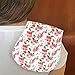 Honey Molly 5 Pack 100% Organic Cotton Burp Cloths for Baby Girls, Floral Pattern Design Burping Rags Absorb Drools & Spit Ups While Keeping Your Clothes Dry, Hypoallergenic, Soft, & Absorbent