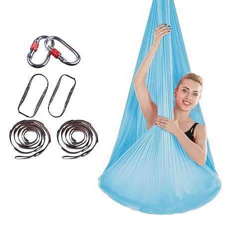 YUEBAOBEI Hamacas Yoga Aéreas, Seda De Primera Calidad Swing ...