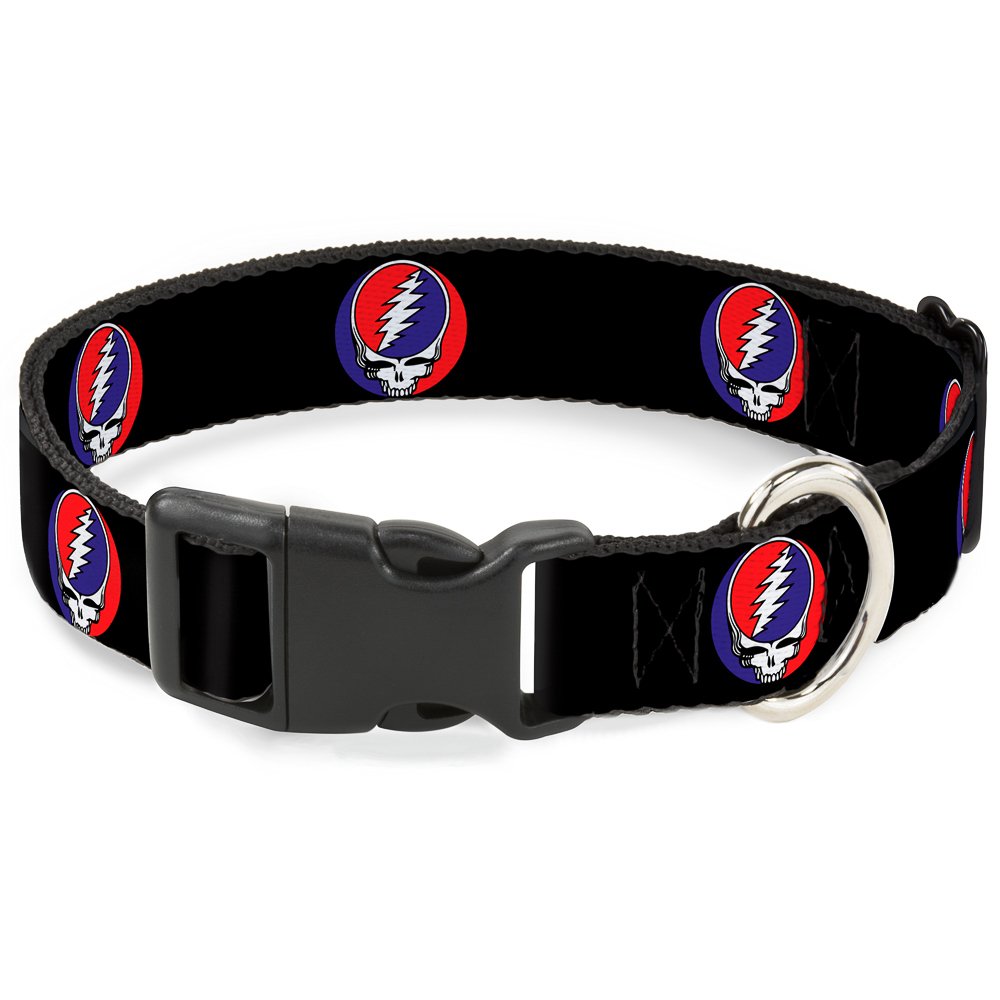 Buckle Down Plastic Clip Collar - Steal Your Face Repeat Black/Color — image 1