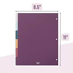 Mr. Pen - 6 Tab Binder Dividers, Pack of 2 Sets