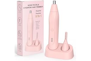 Setonia Nose Hair Trimmer and Eyebrow Trimmer,Rechargeable Professional Painless EyebrowRazor for Ear Beard Hairline, 2 in 1 MetalTrimming Tool