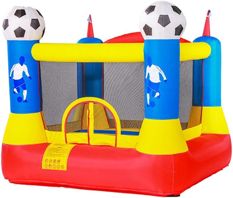 Bouncy Castles Inflatable Castle Family Football Jumping Bed Children's Playground Small Household Outdoor Toy Trampoline Gifts (Color : Color, Size : 220 * 230 * 195cm)