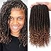 12 Inches 6 Packs Senegalese Spring Twist Hair with Curly Ends Short Ombre Crochet Hair Bounce Synthetic Crochet Braids Hair(T1B-27#)