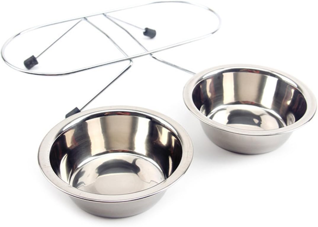 PETCUTE Dog Bowls Elevated dog feeding bowls Stainless Steel Raised Pet Bowls Non slip dog water food bowl cat bowls - Image 3