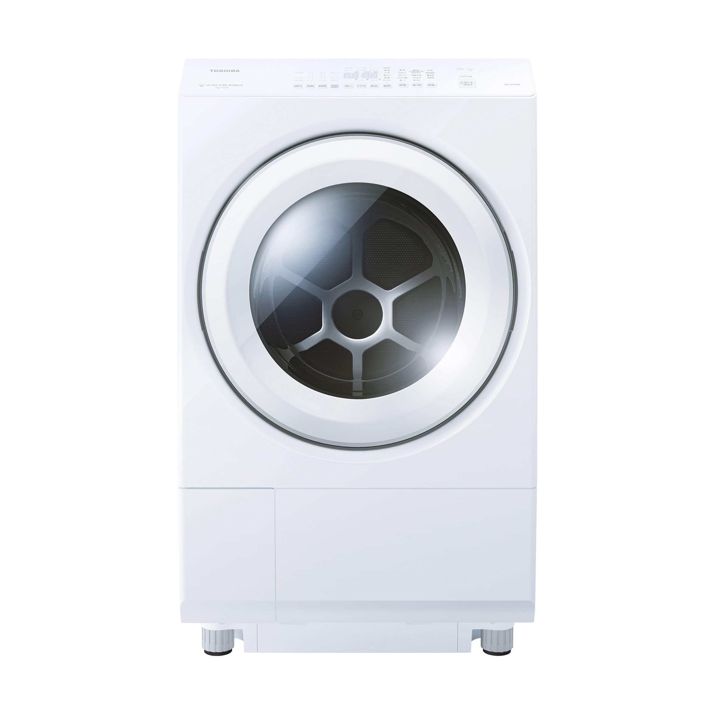TOSHIBA(東芝) ドラム式洗濯乾燥機 幅60㎝ 洗濯12kg 乾燥7kg 左開き TW-127XM4L(W) グランホワイト ヒートポンプ 大風量乾燥 Ag+抗菌水 洗剤自動投入 大容量