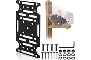 LINONE Mailbox Mounting Bracket, Heavy-Duty Plate for Post Mount Mailboxes Compatible with Mail Boss, Architectural MAILBOXES, Gibraltar, hykolity, ShoppingOnBed, adoorn (Black)