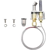 Irnyso Replacement Furnace Pilot Unit kit 1820-009 fits ROBERTSHAW PG9A25, PG9A19, PG9A42JTL020, PG9A01 90&deg; Right Hand Flame PG9 Furnace LP/NG, 750mV, 32 in