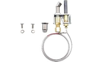 Irnyso Replacement Furnace Pilot Unit kit 1820-009 fits ROBERTSHAW PG9A25, PG9A19, PG9A42JTL020, PG9A01 90° Right Hand Flame PG9 Furnace LP/NG, 750mV, 32 in