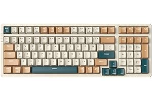 MERDIA Wireless Mechanical Keyboard, Triple Mode 2.4G/USB-C/BT Gaming Keyboards 100 Keys RGB Backlit, Brown Switch Rechargeable | Brown Combo