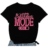 COMIZI Birthday Shirts for Women It's My Birthday Crew T-Shirt Happy B-Day Gifts Tee Tops